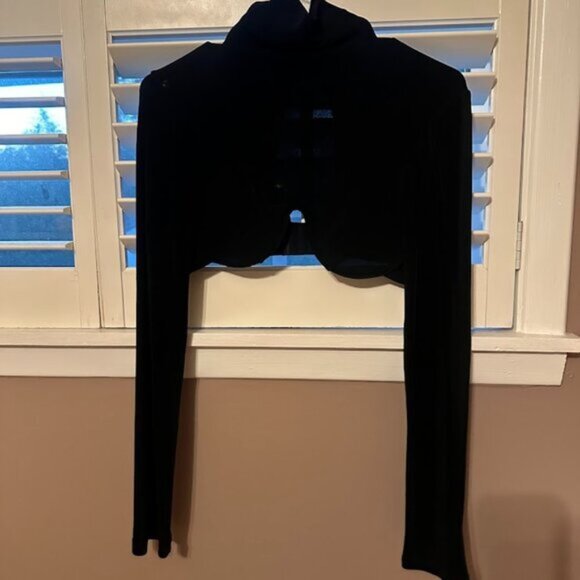 EUC Mirror Palais Underwire Turtleneck Black Top - Picture 1 of 5